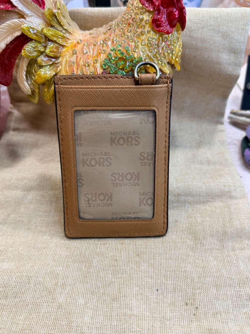 Michael Kors Brown Leather Card & Key Holder - Picture 2 of 6